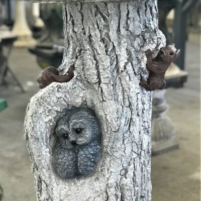 Owl Stump Pedestal