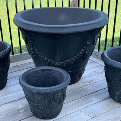 Lg. festival planter 19''h.