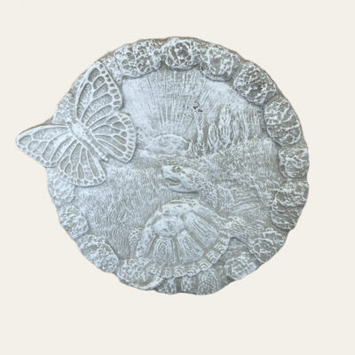 Turtle & Butterfly  12"d.