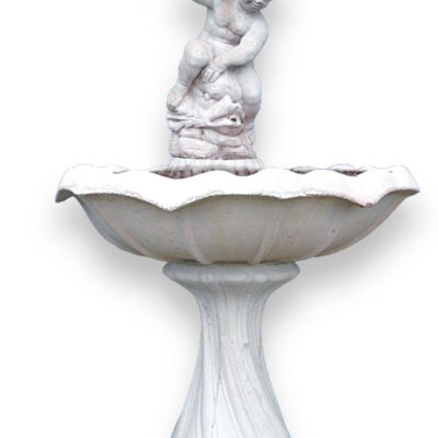 Boy on Fish Fountain