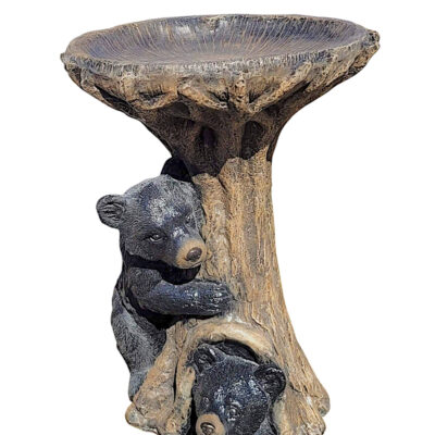 Bear Bird Bath 1 Piece 25h