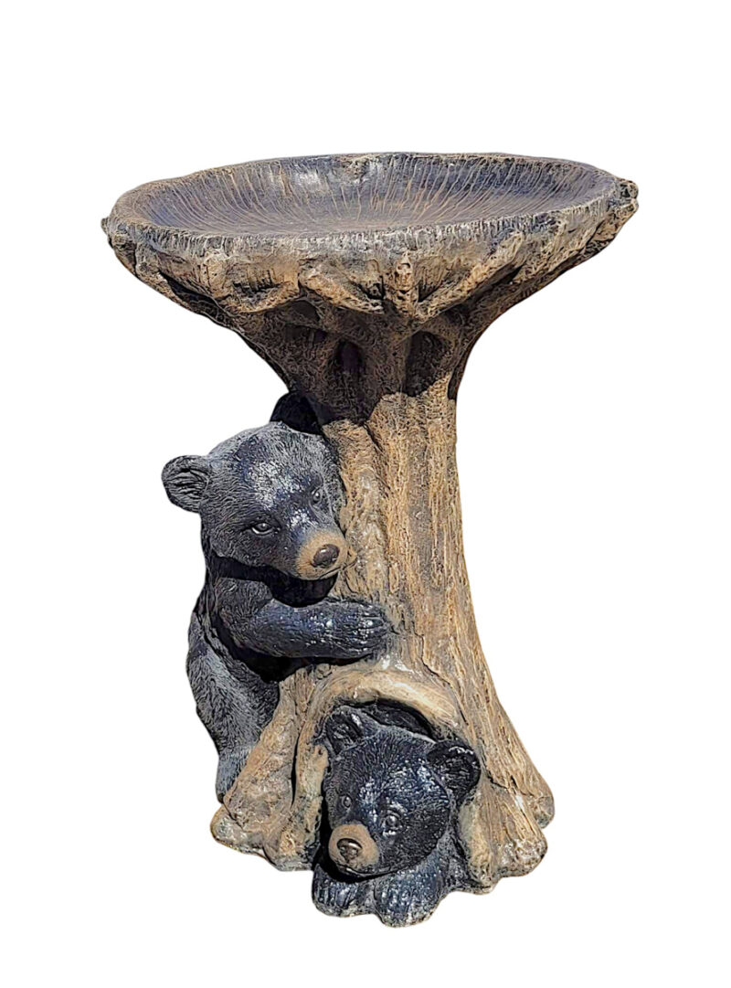 Bear Bird Bath 1 Piece 25h