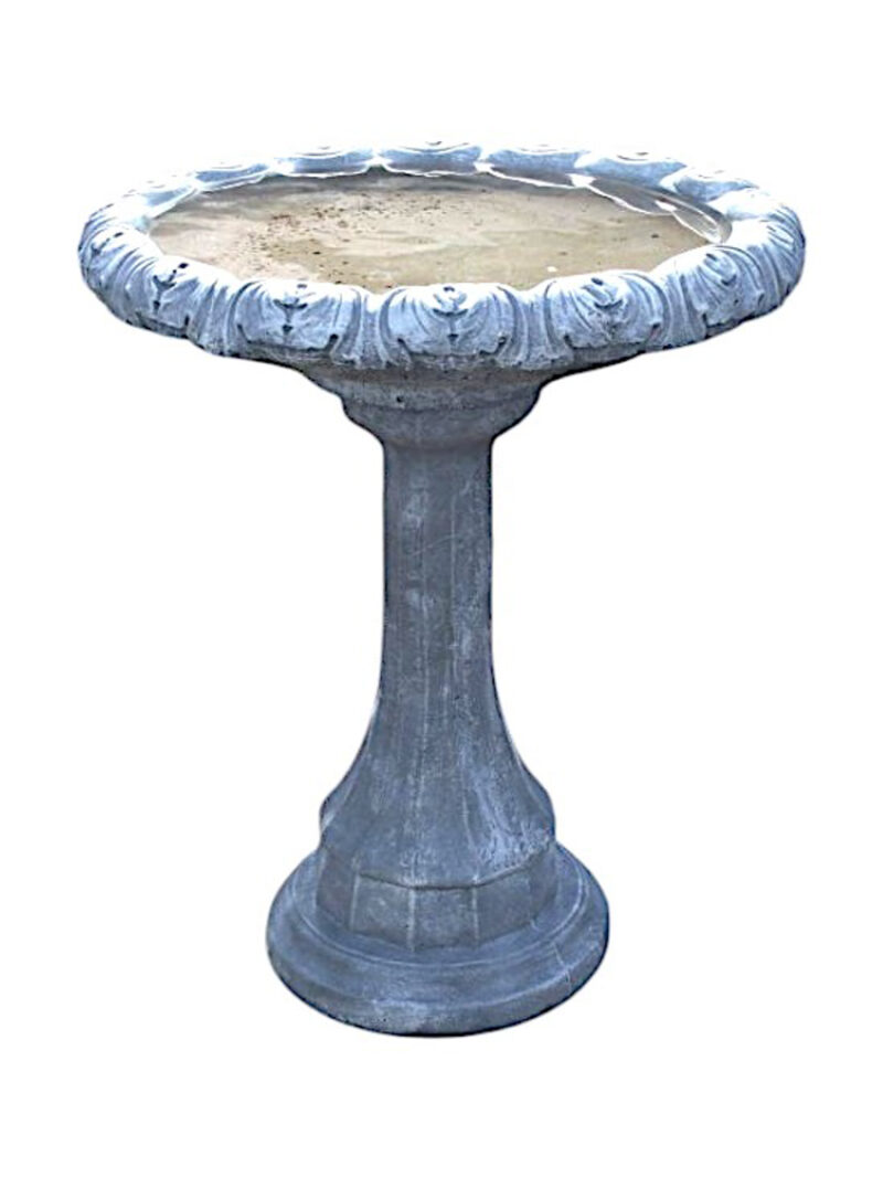 Bird Bath w Ring Base 28h