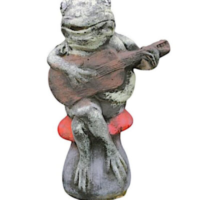 Frog playing guitar 14"h.