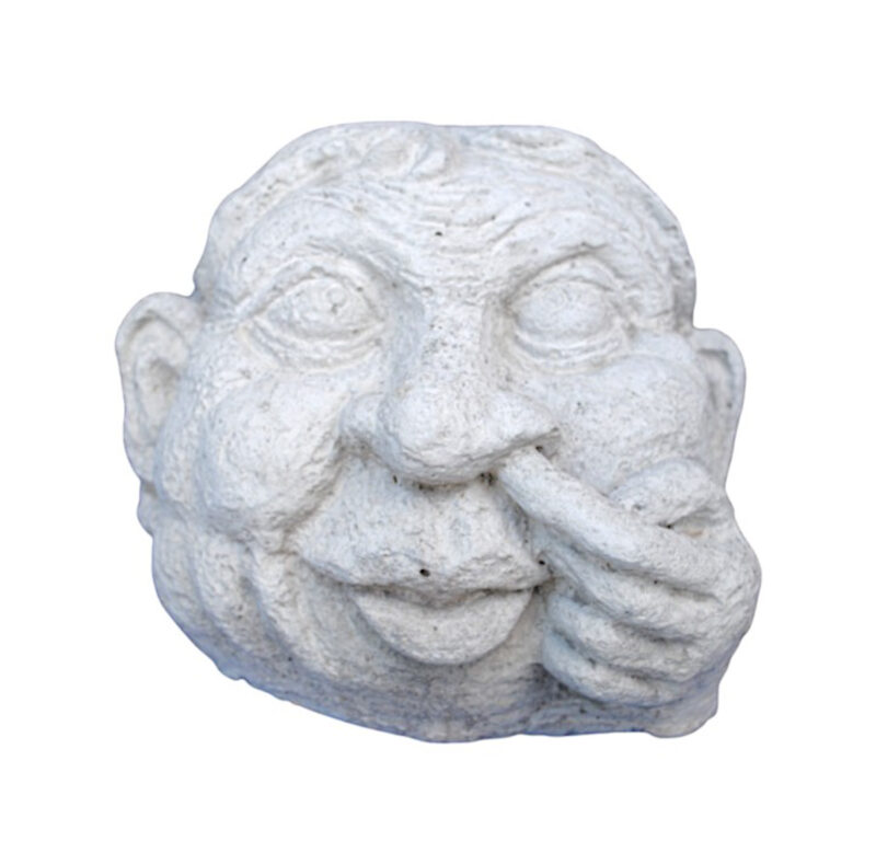 Garden Head Hand on Nose 7"h