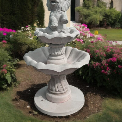 Elephant Fountain 2 Tier with Tulip Bowls