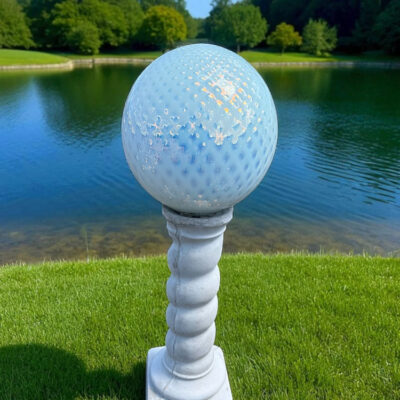 Spiral Pedestal With Purple Globe
