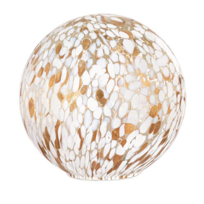 Glass Ball Globe 8" WITH Led Light White