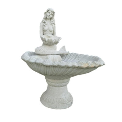 Mermaid Fountain on Shell Bowl