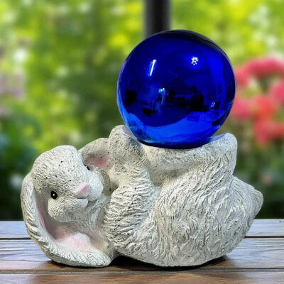 Rabbit Globe with Glass Ball